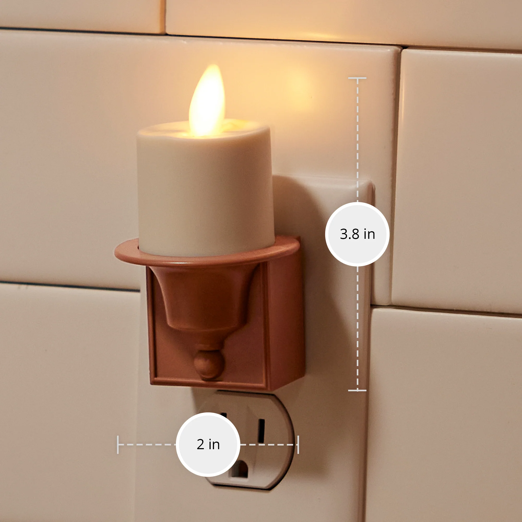 Baked Clay Flameless Candle Nightlight - Image 6