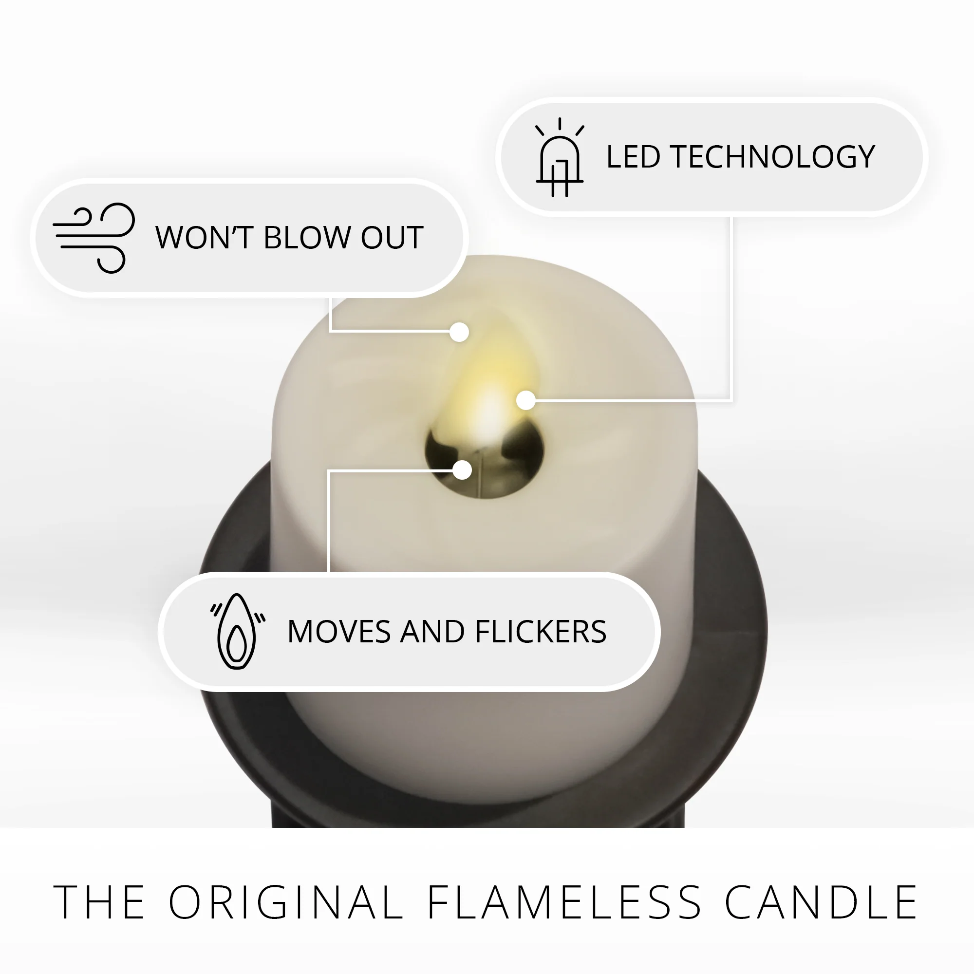 Bronze Flameless Candle Night Light - Image 4