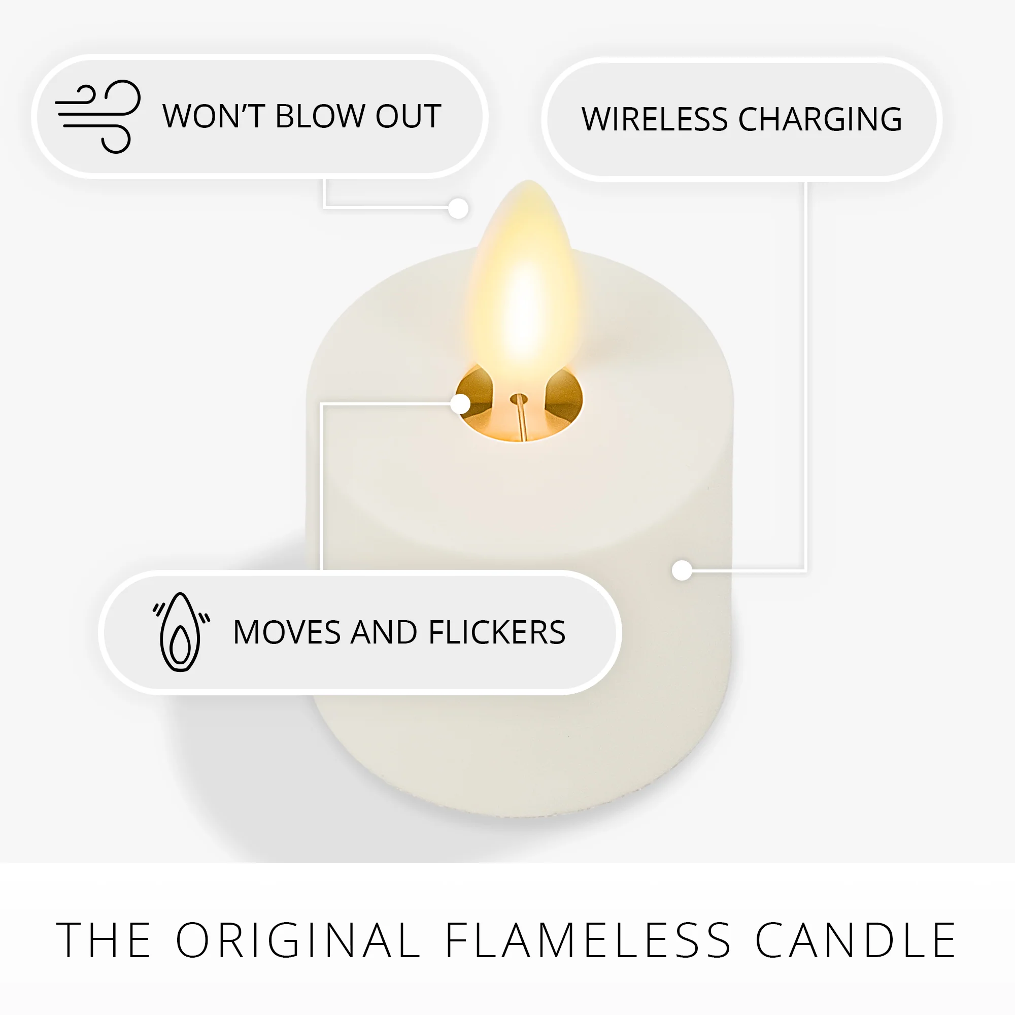 Rechargeable Replacement Tealights - Set of 2 - Image 3