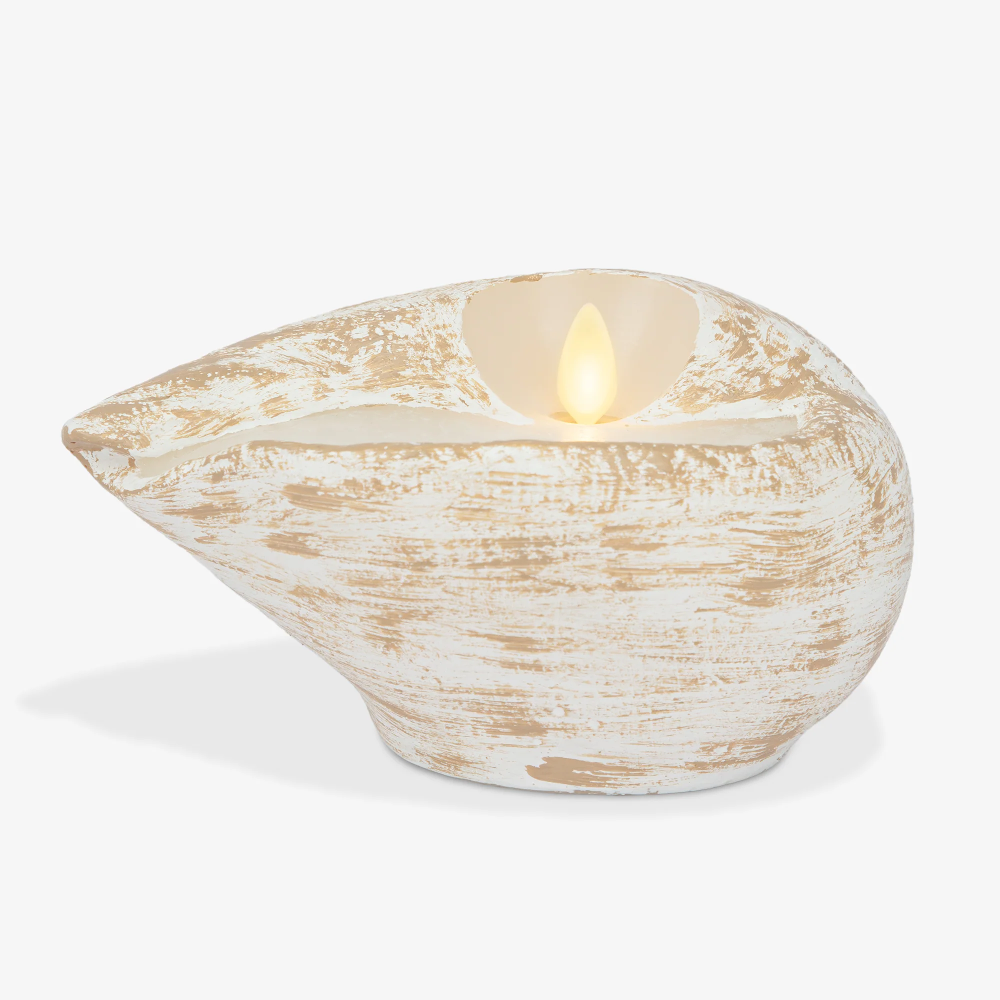 White Melo Shell Flameless Candle - Image 6