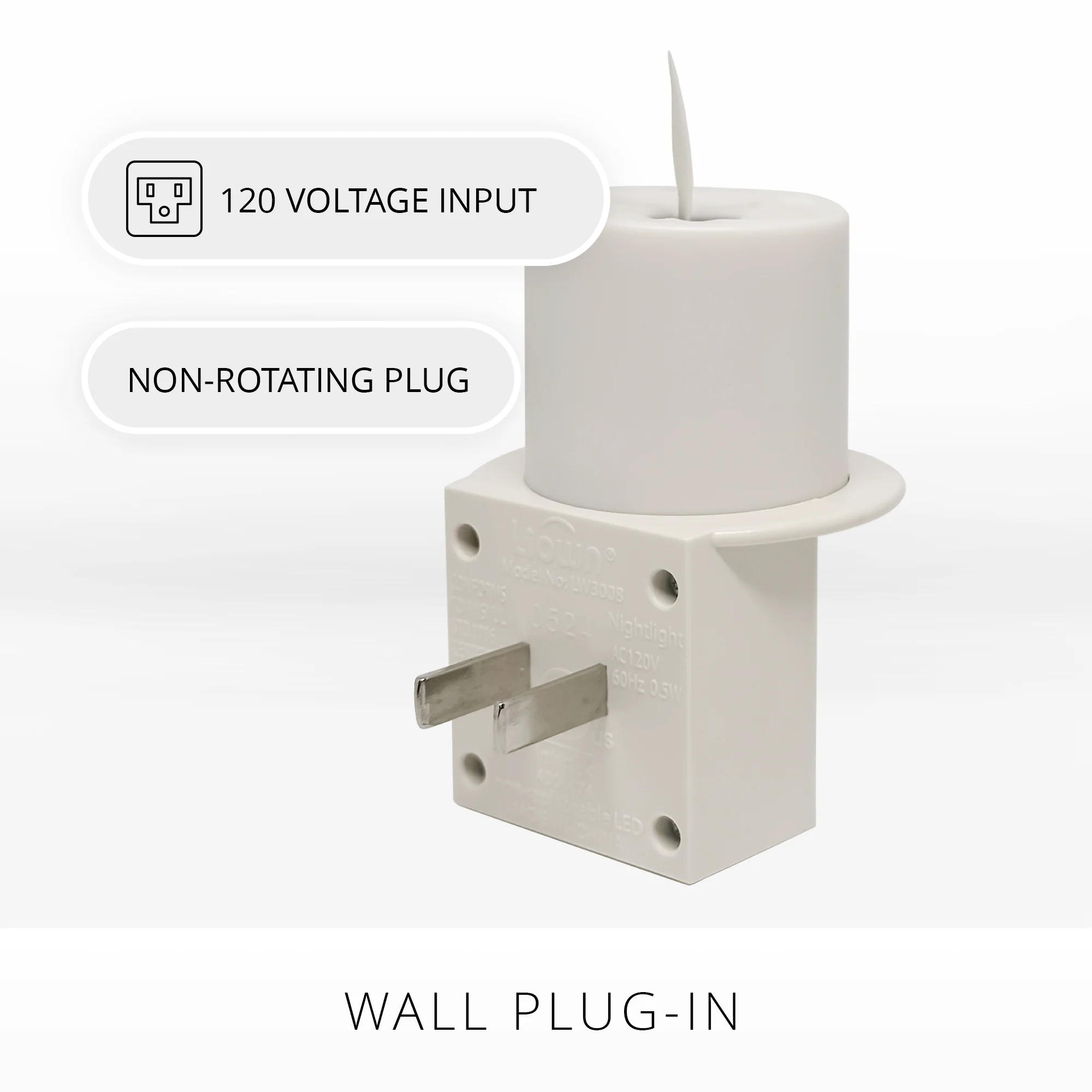 White Flameless Candle Nightlight - Image 5