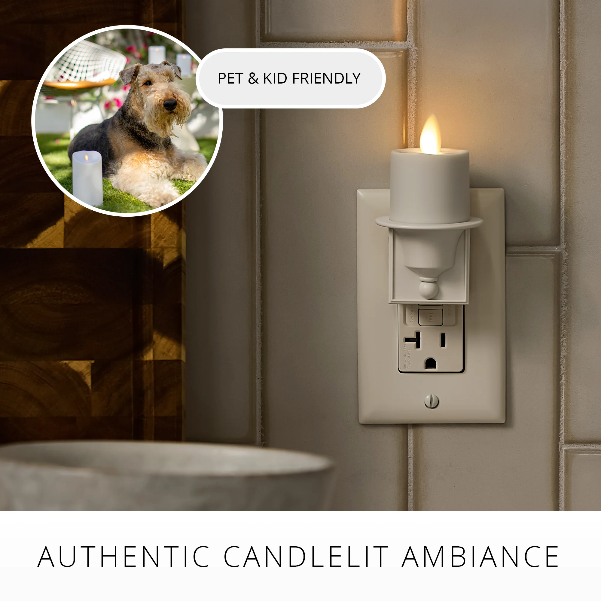 White Flameless Candle Nightlight - Image 7