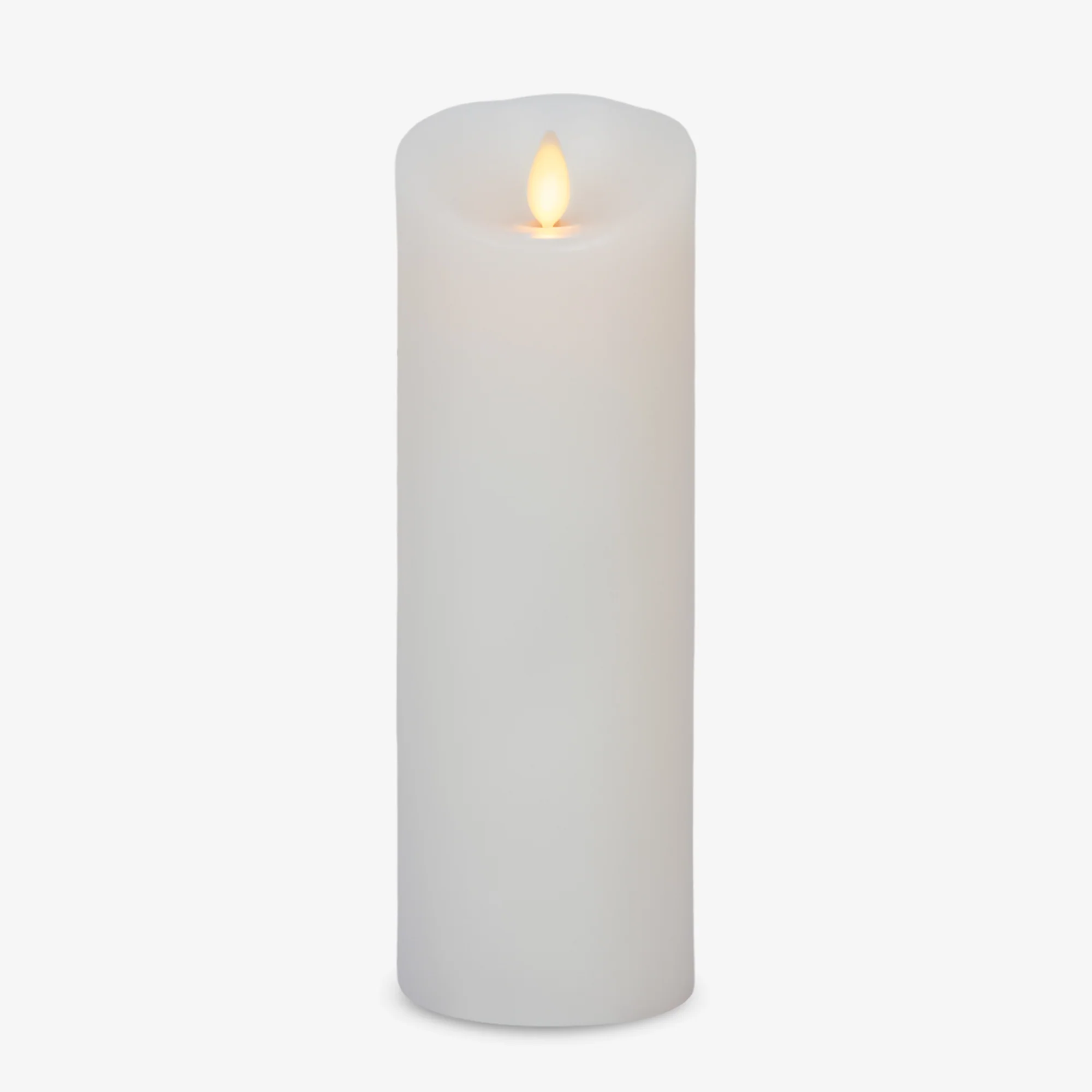 White Flameless Candle Pillar - Scallop Top - 3" Width - Image 12