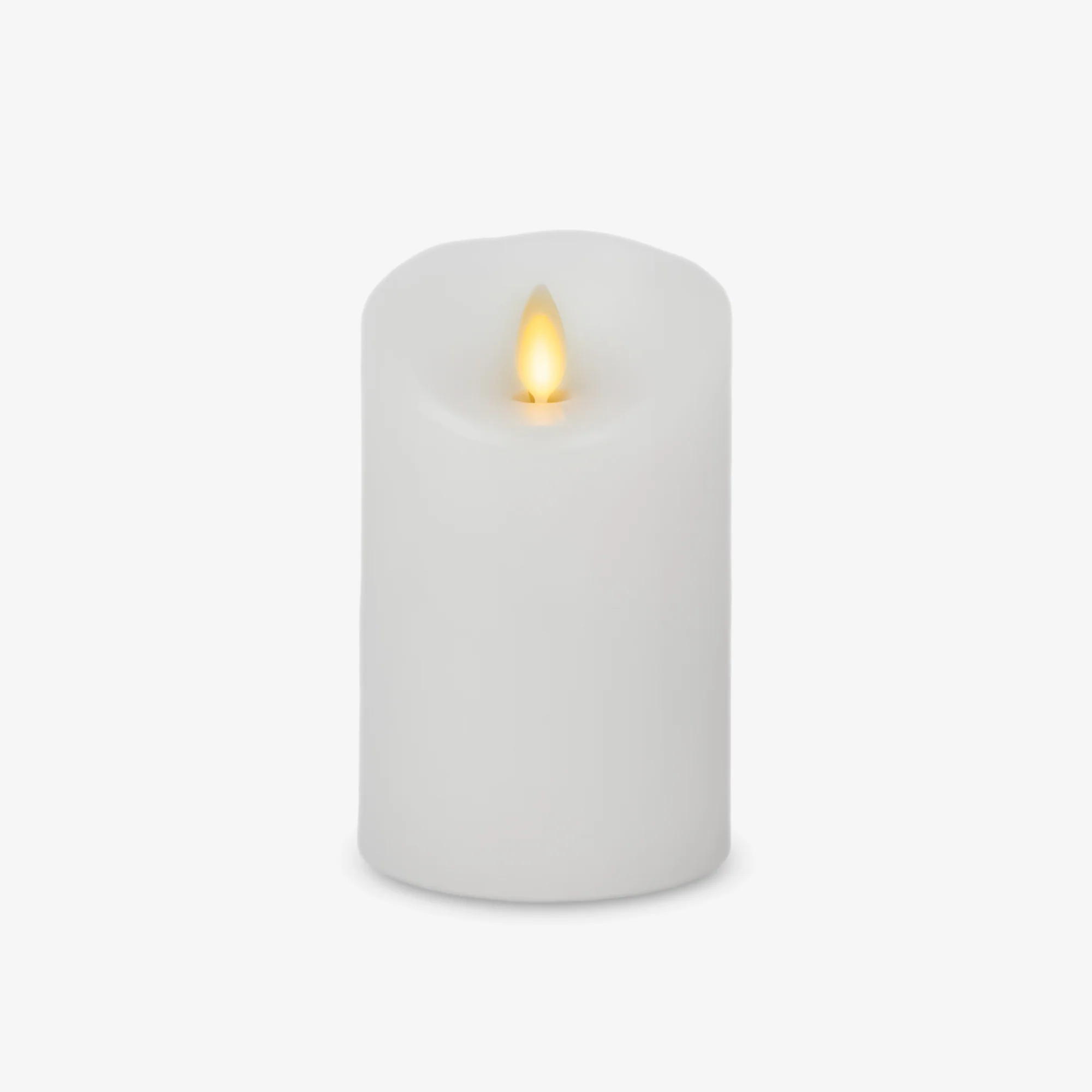 White Flameless Candle Pillar - Scallop Top - 3" Width - Image 8